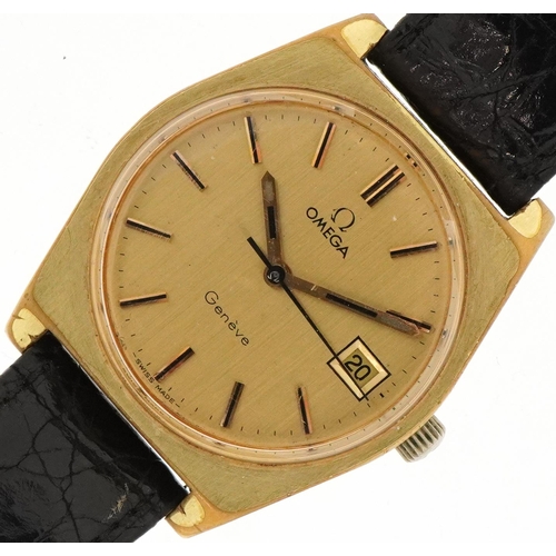 2277 - Omega, gentlemen's Omega manual wind wristwatch having gilt dial with date aperture, the movement nu... 