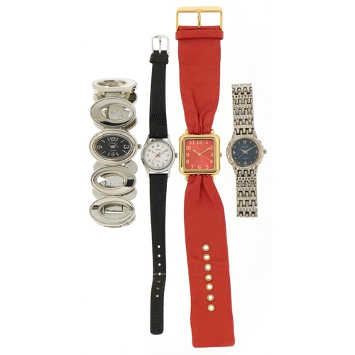 2463 - Four ladies quartz wristwatches including Joan Rivers, Pulsar and Omaki