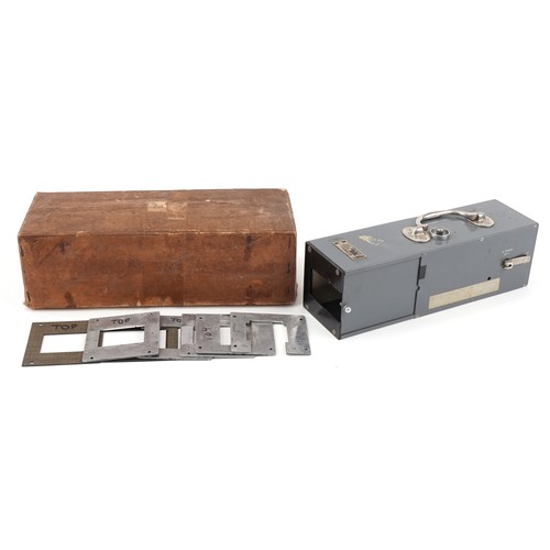 1792 - Military interest post-war wing camera with box, the camera 30.5cm in length