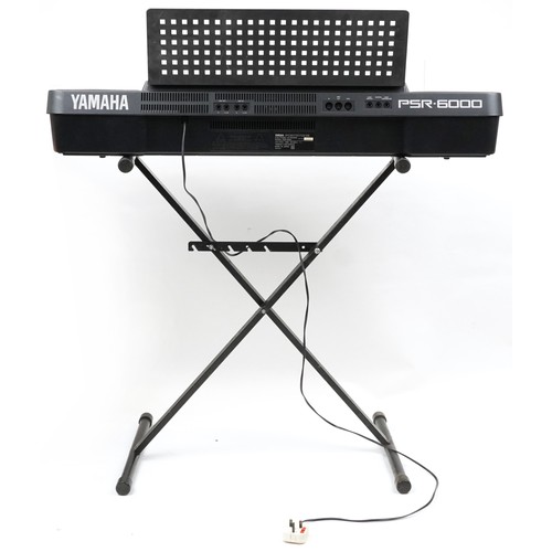 1250 - Yamaha PSR-6000 electric keyboard with stand and protective bag