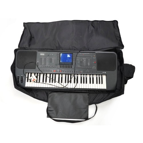 1250 - Yamaha PSR-6000 electric keyboard with stand and protective bag