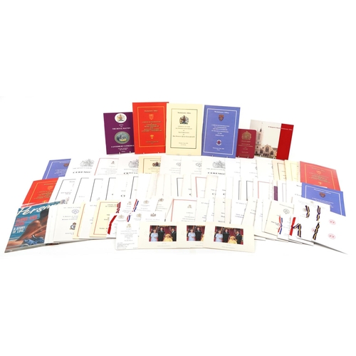 692 - Extensive collection of royal interest service and related booklets including Westminster Abbey 50th... 