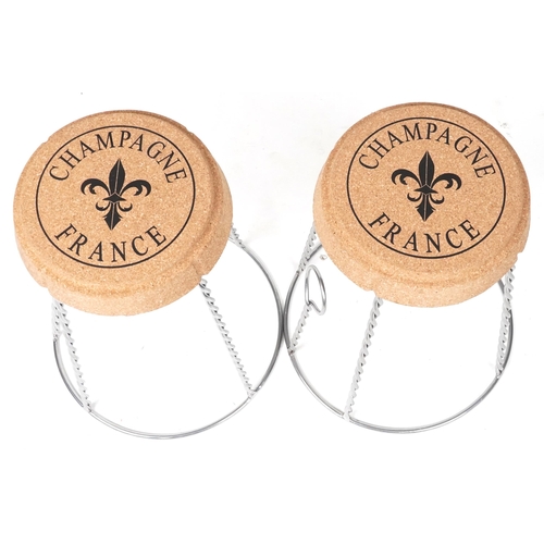 1119 - Pair of Champagne cork design stools, each 52cm high