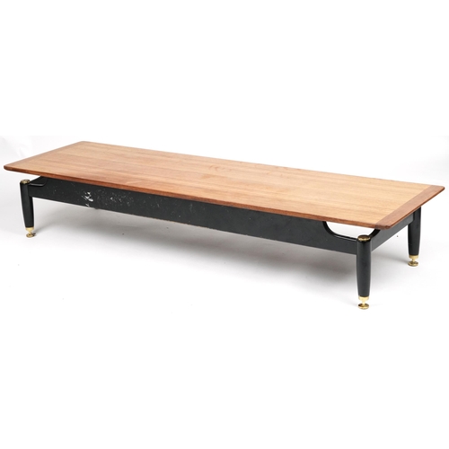 1039 - G Plan E Gomme Librenza mid century teak coffee table, 29.5cm H x 168cm W x 48cm D