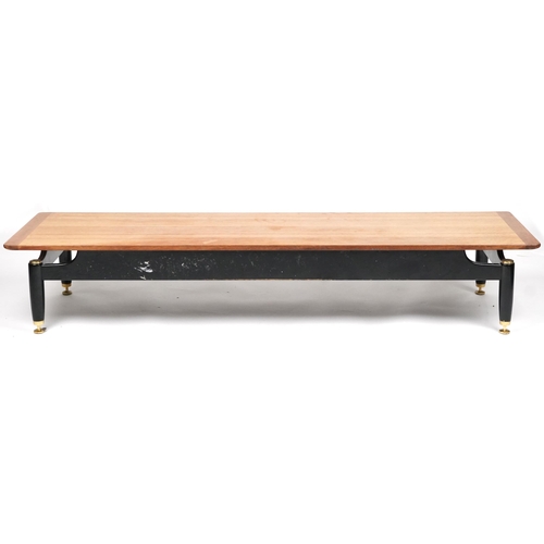 1039 - G Plan E Gomme Librenza mid century teak coffee table, 29.5cm H x 168cm W x 48cm D