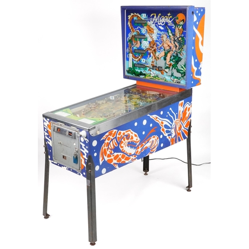 1494 - Vintage Magic pinball machine by Stern, 181cm H x 77cm W x 135cm D