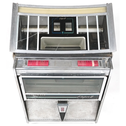 1228 - Rock Ola Capri II 1960s/70s 45rpm juke box, model number 414, 127cm H x 80cm W x 60cm D