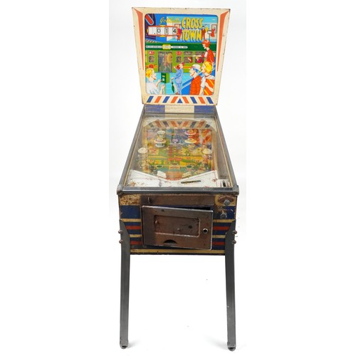 1496 - Vintage Gottlieb Crosstown pinball machine 175cm H x 66cm W x 127cm D