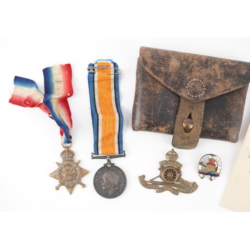 1726 - British military World War I medals awarded to W.J.A.BROWN A.S.C Mons Star and CPL.W.J.A.BROWNA.S.C ... 