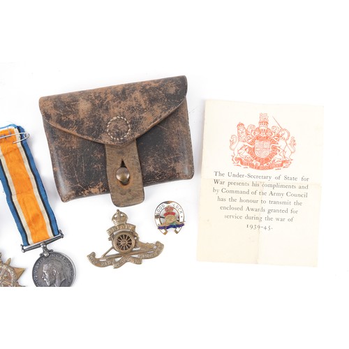 1726 - British military World War I medals awarded to W.J.A.BROWN A.S.C Mons Star and CPL.W.J.A.BROWNA.S.C ... 