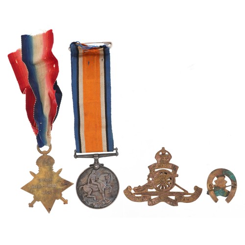 1726 - British military World War I medals awarded to W.J.A.BROWN A.S.C Mons Star and CPL.W.J.A.BROWNA.S.C ... 