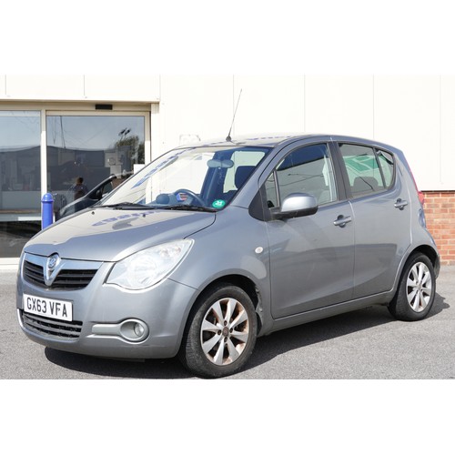 1002 - 2013 manual Vauxhall Agila, 1.2 liter petrol, five door hatchback, Reg GX63 VFA, 63458 miles, MOT 05... 