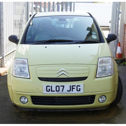 1003 - 2007 Semi Automatic Citroen C2, 1.4 petrol three door hatchback, Reg GL07 JFG, No key, No V5, No MOT... 