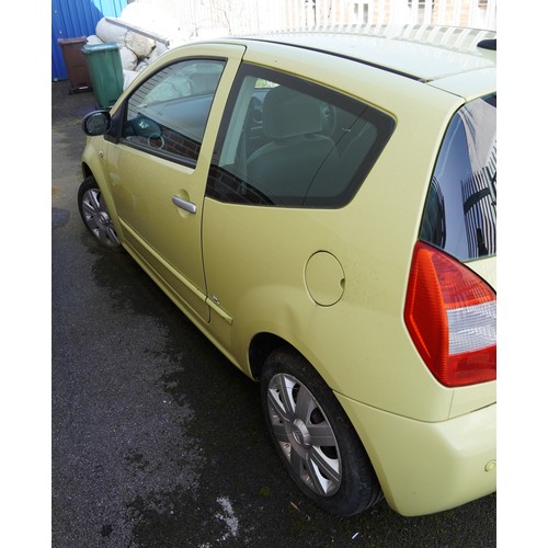 1003 - 2007 Semi Automatic Citroen C2, 1.4 petrol three door hatchback, Reg GL07 JFG, No key, No V5, No MOT... 