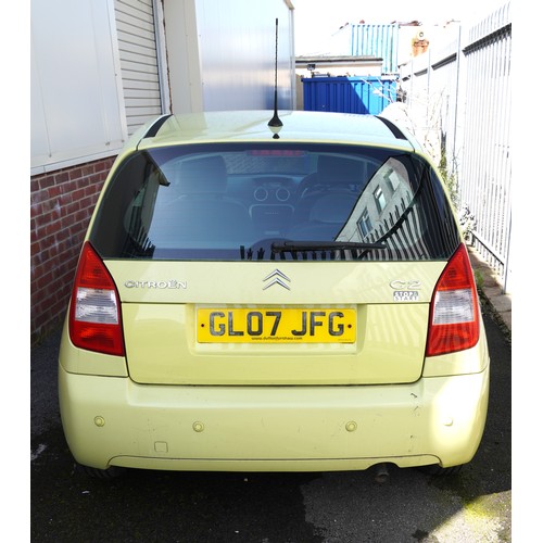 1003 - 2007 Semi Automatic Citroen C2, 1.4 petrol three door hatchback, Reg GL07 JFG, No key, No V5, No MOT... 