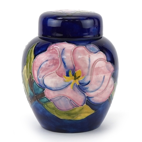 Moorcroft pottery ginger jar and cover zzz, impressed Moorcroft and signature to the base, 16cm high