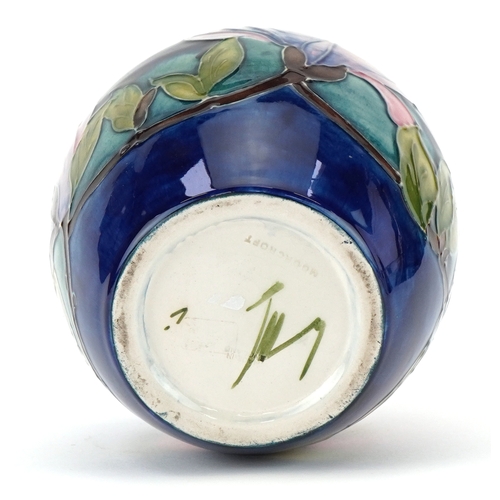 6 - Moorcroft pottery Magnolia ginger jar and cover hand painted with flowers, impressed Moorcroft and s... 