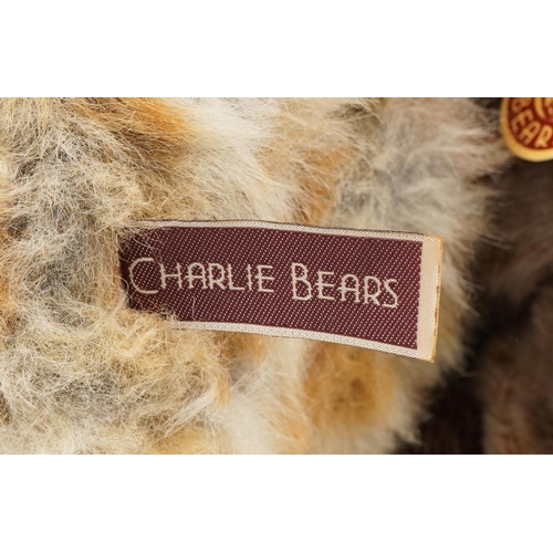 618 - Three large Charlie Bears collectable teddy bears comprising Bardot, Rainbow and Tony, the largest 5... 