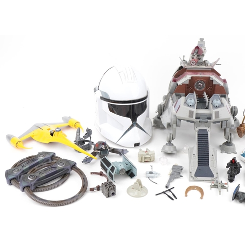 572 - Star Wars collectables including 2008 AT-AT by LFL and Trooper Helmet by Hasbro, the largest 52cm in... 