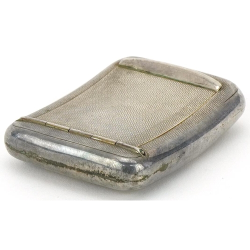 2437 - Deakin & Francis Ltd, ELizabeth II engine turned silver snuff box, Birmingham 1960, 6cm wide, 41.4g