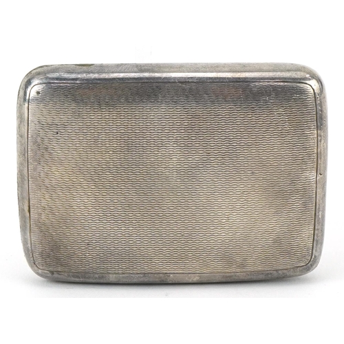 2437 - Deakin & Francis Ltd, ELizabeth II engine turned silver snuff box, Birmingham 1960, 6cm wide, 41.4g