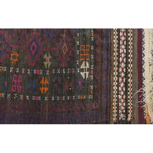 1033 - Rectangular Afghan rug having allover geometric design, 265cm x 155cm