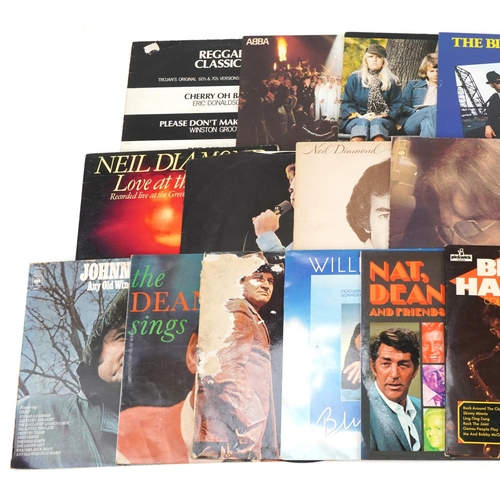 513 - Vinyl LP records including ABBA, The Blues Brothers, Alexander O'Neal, Neil Diamond, Nat King Cole a... 