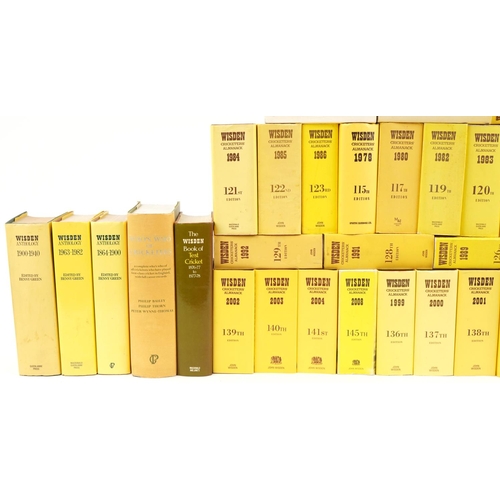 1460 - Large collection of Wisden cricketers almanacs