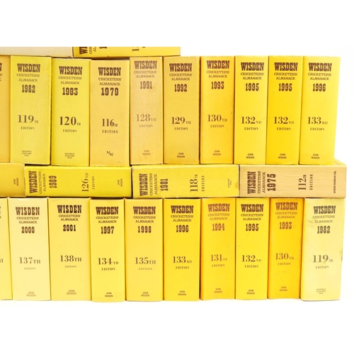 1460 - Large collection of Wisden cricketers almanacs