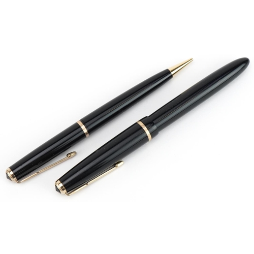 308 - Parker Slimfold fountain pen with 14k gold nib and propelling pencil housed in a fitted box