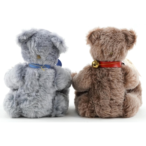 628 - Two Hermann limited edition collectable teddy bears with jointed limbs and certificates, Classic Blu... 