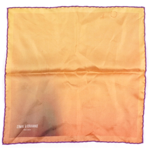 408 - Four ladies silk scarves including Hermes and Banvard & James, the largest 89cm x 86cm