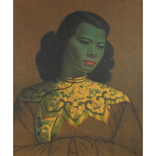 219 - Tretchikoff - Miss Wong and Chinese Girl pair of coloured prints in contemporary frames, each 50cm x... 