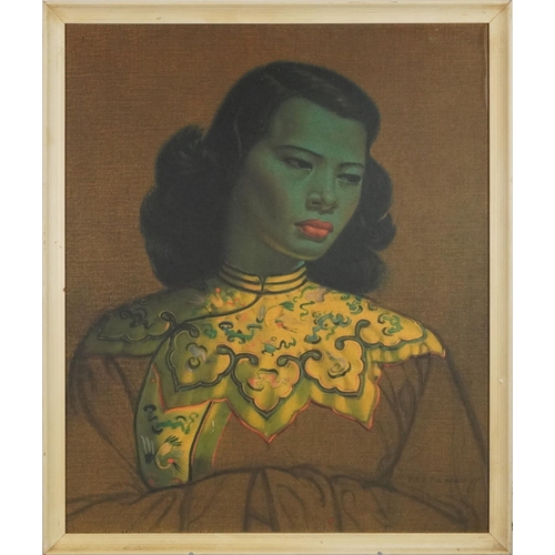 219 - Tretchikoff - Miss Wong and Chinese Girl pair of coloured prints in contemporary frames, each 50cm x... 