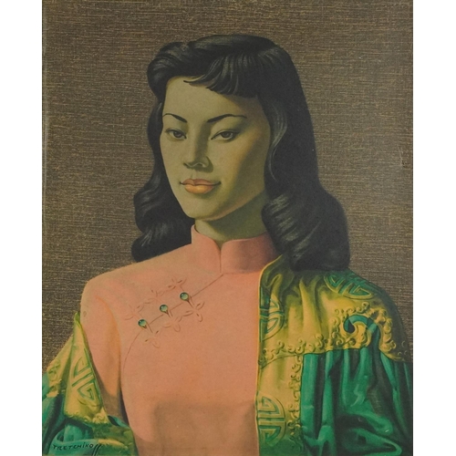 219 - Tretchikoff - Miss Wong and Chinese Girl pair of coloured prints in contemporary frames, each 50cm x... 