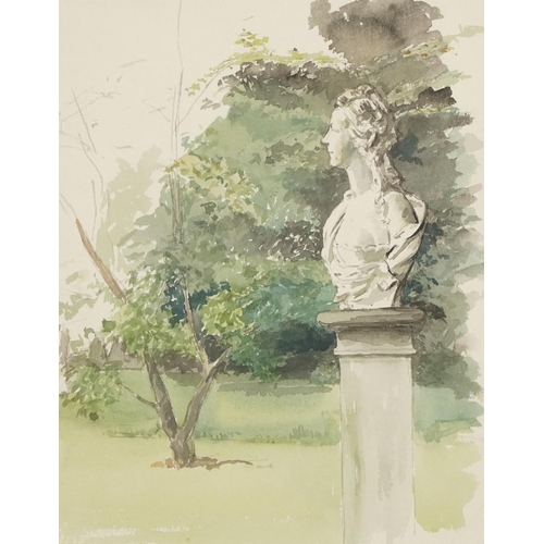 1423 - Colonel Frederick Beddington - Garden statue bust of a lady, country house estate, church and a cont... 