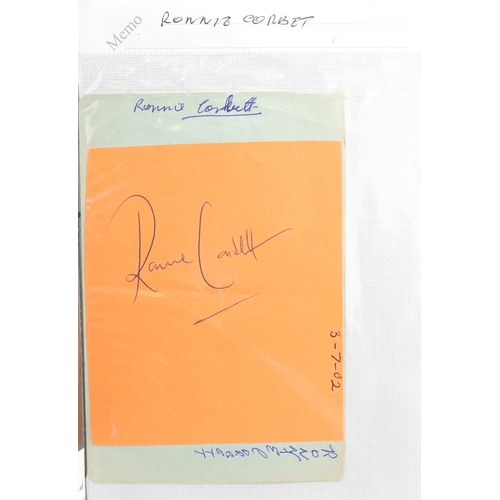 1320 - Album of approximately ninety autographs on single sheets including musical stars Cilla black, Mick ... 