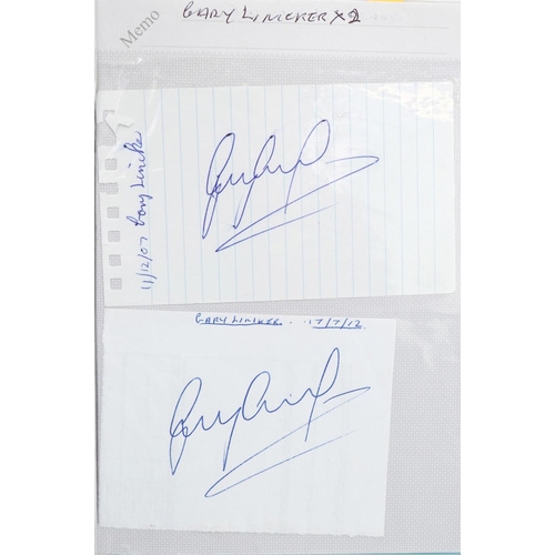 1320 - Album of approximately ninety autographs on single sheets including musical stars Cilla black, Mick ... 