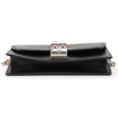 389 - Prada, ladies black and red leather Prada Elektra mini crossbody bag with box and authenticity cards... 