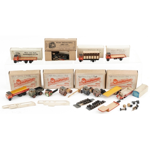 598 - Wilson construction lorry kits, possibly purchased at George D Campbell model aeroplanes, lorry kits... 