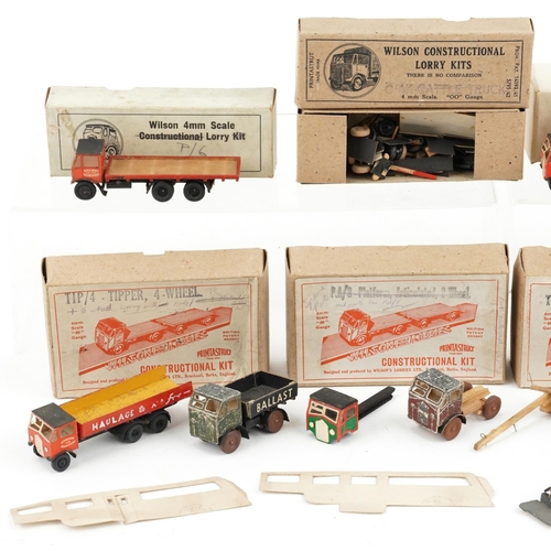 598 - Wilson construction lorry kits, possibly purchased at George D Campbell model aeroplanes, lorry kits... 