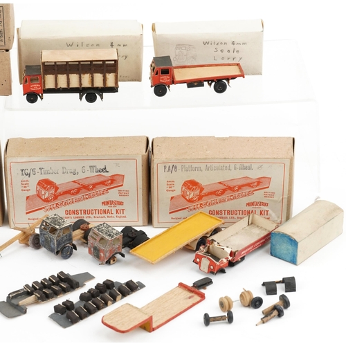 598 - Wilson construction lorry kits, possibly purchased at George D Campbell model aeroplanes, lorry kits... 