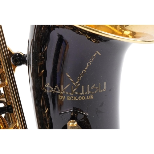 488 - Sakkusu saxophone by the Sax.co.uk Company housed in a protective hard case