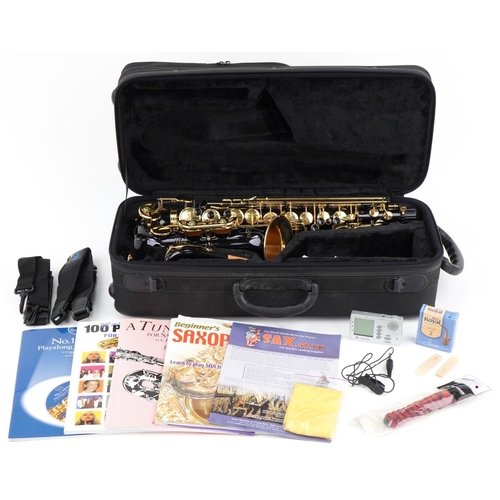 488 - Sakkusu saxophone by the Sax.co.uk Company housed in a protective hard case