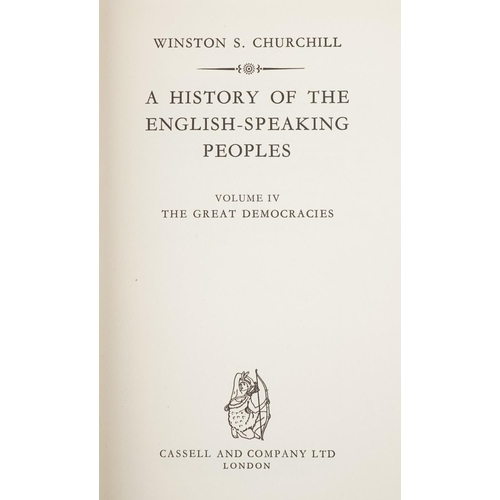 1380 - Winston S Churchill first edition A History of English Speaking Peoples in four volumes Cassell & Co... 