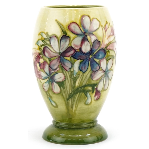 Moorcroft pottery Spring pattern vase hand painted with flowers, 18cm high