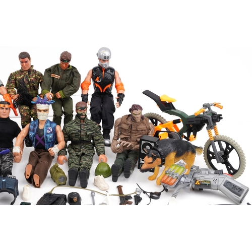 576 - Large collection of vintage and later Action Man figures, weapons, clothes and accessories, some wit... 