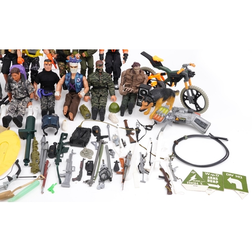 576 - Large collection of vintage and later Action Man figures, weapons, clothes and accessories, some wit... 