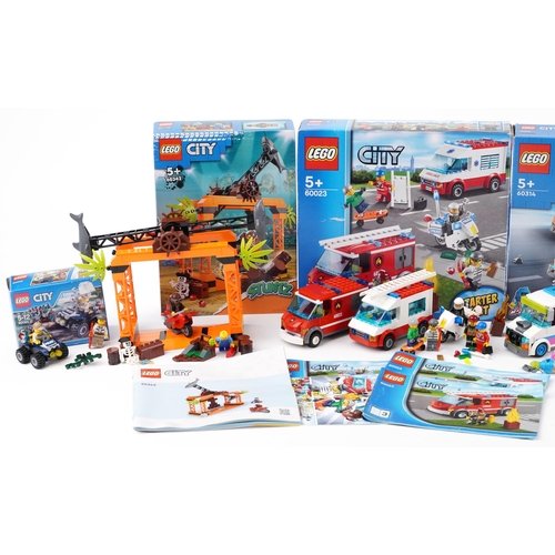 629 - Collection of Lego City construction sets with boxes including numbers 60023, 60281 and 60314