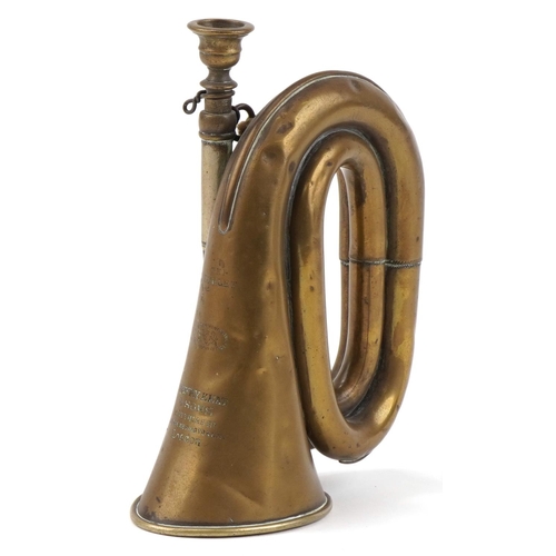 Henry Keat & Sons London brass buglet, 19cm in length